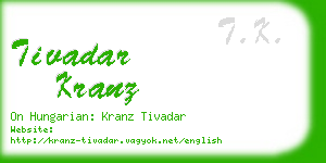 tivadar kranz business card